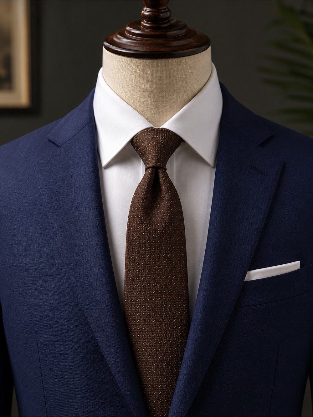 Charvet Paris Brown Textured Silk Tie Luxury Designer Necktie Made France